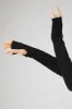 Cable Knit Arm Warmers - Black sold by Alo Yoga