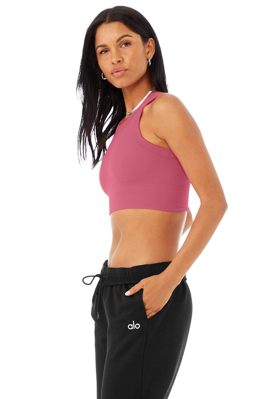 Seamless Delight High Neck Bra - Raspberry Sorbet sold by Alo Yoga product image thumbnail 2