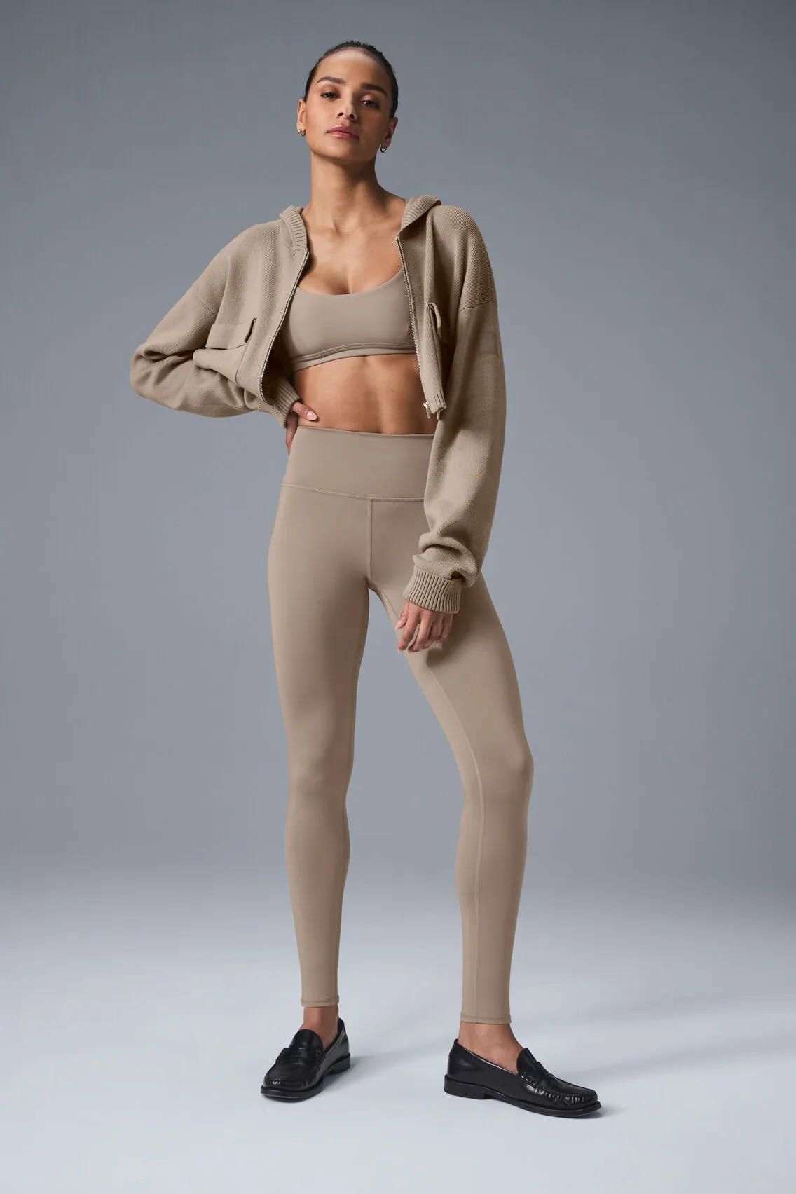 High-Waist Airlift Legging - Gravel | Parallel