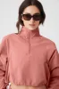 Cropped 1/4 Zip Alumni Pullover - Soft Terracotta sold by Alo Yoga