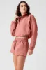 Cropped 1/4 Zip Alumni Pullover - Soft Terracotta sold by Alo Yoga
