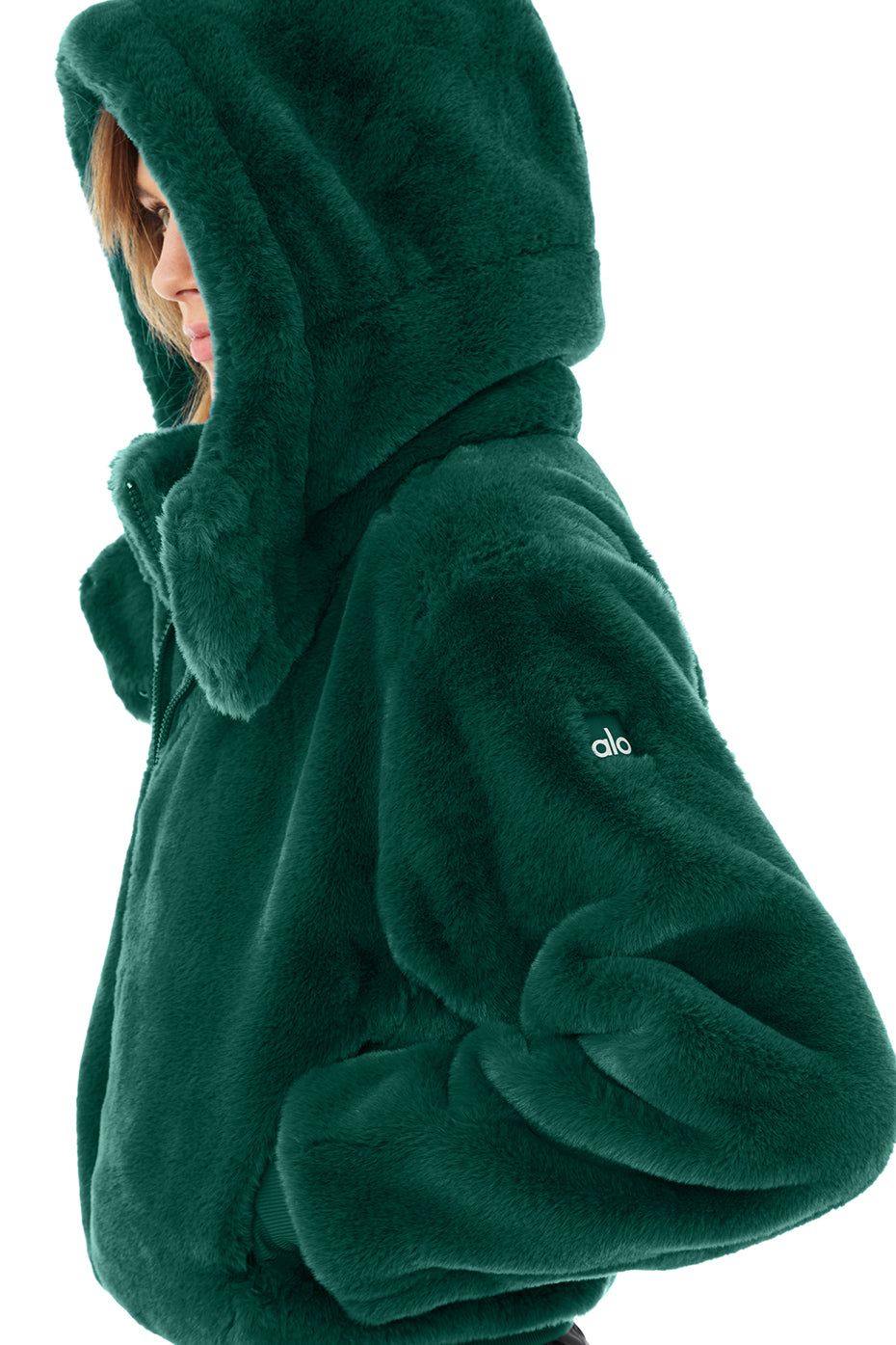 Faux Fur Foxy Jacket - Dark Emerald sold by Alo Yoga product image thumbnail 5