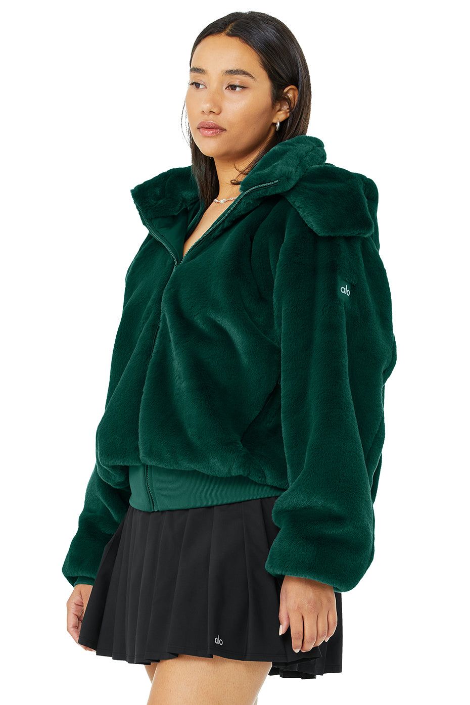 Faux Fur Foxy Jacket - Dark Emerald sold by Alo Yoga product image thumbnail 7