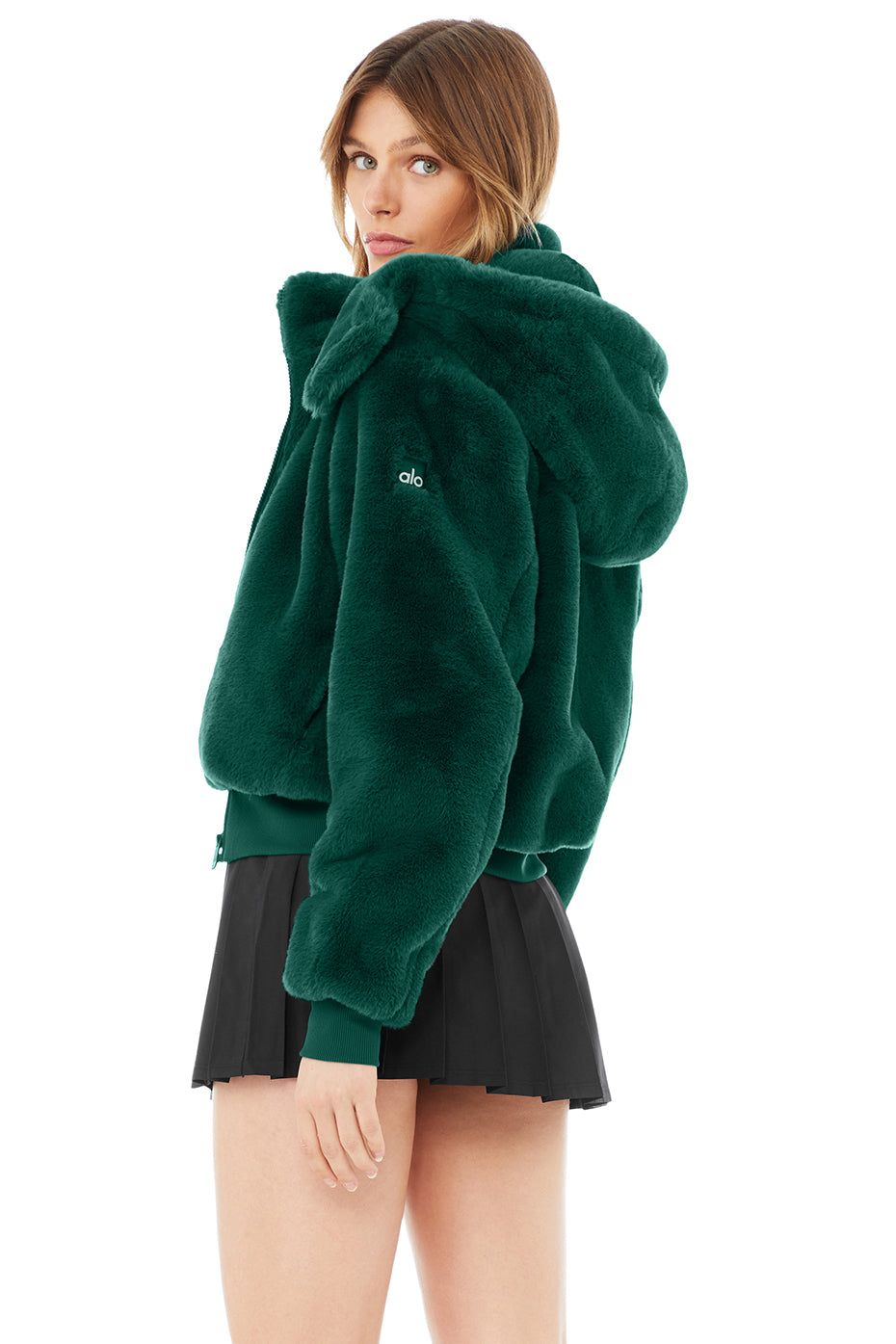 Faux Fur Foxy Jacket - Dark Emerald sold by Alo Yoga product image thumbnail 3
