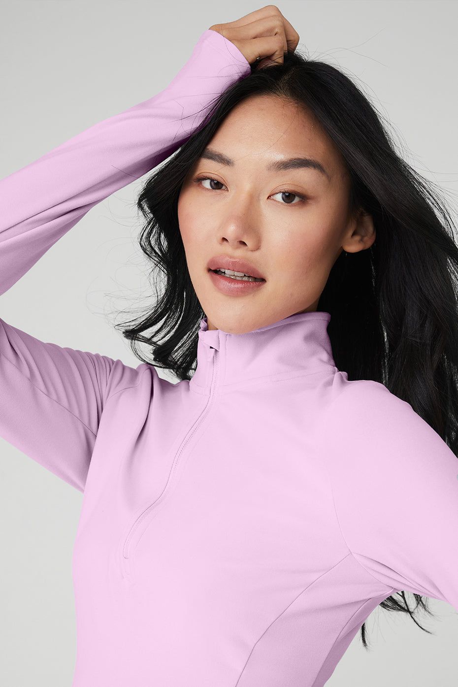 Alo Yoga Alosoft 1/2 Zip Rapid Pullover - Sugarplum Pink