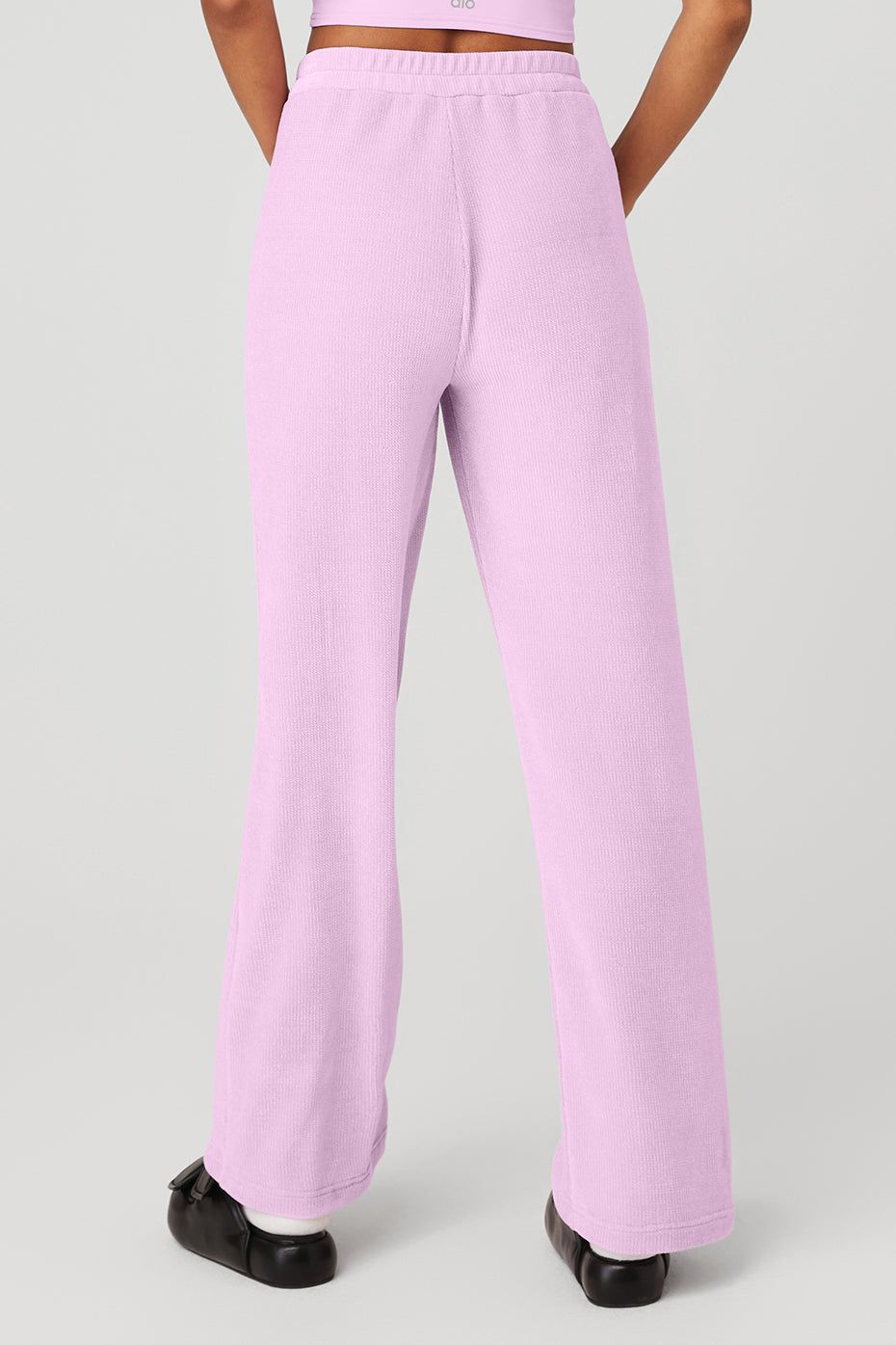 Chenille High-Waist Wide Leg Chalet Pant - Sugarplum Pink sold by Alo Yoga product image thumbnail 2