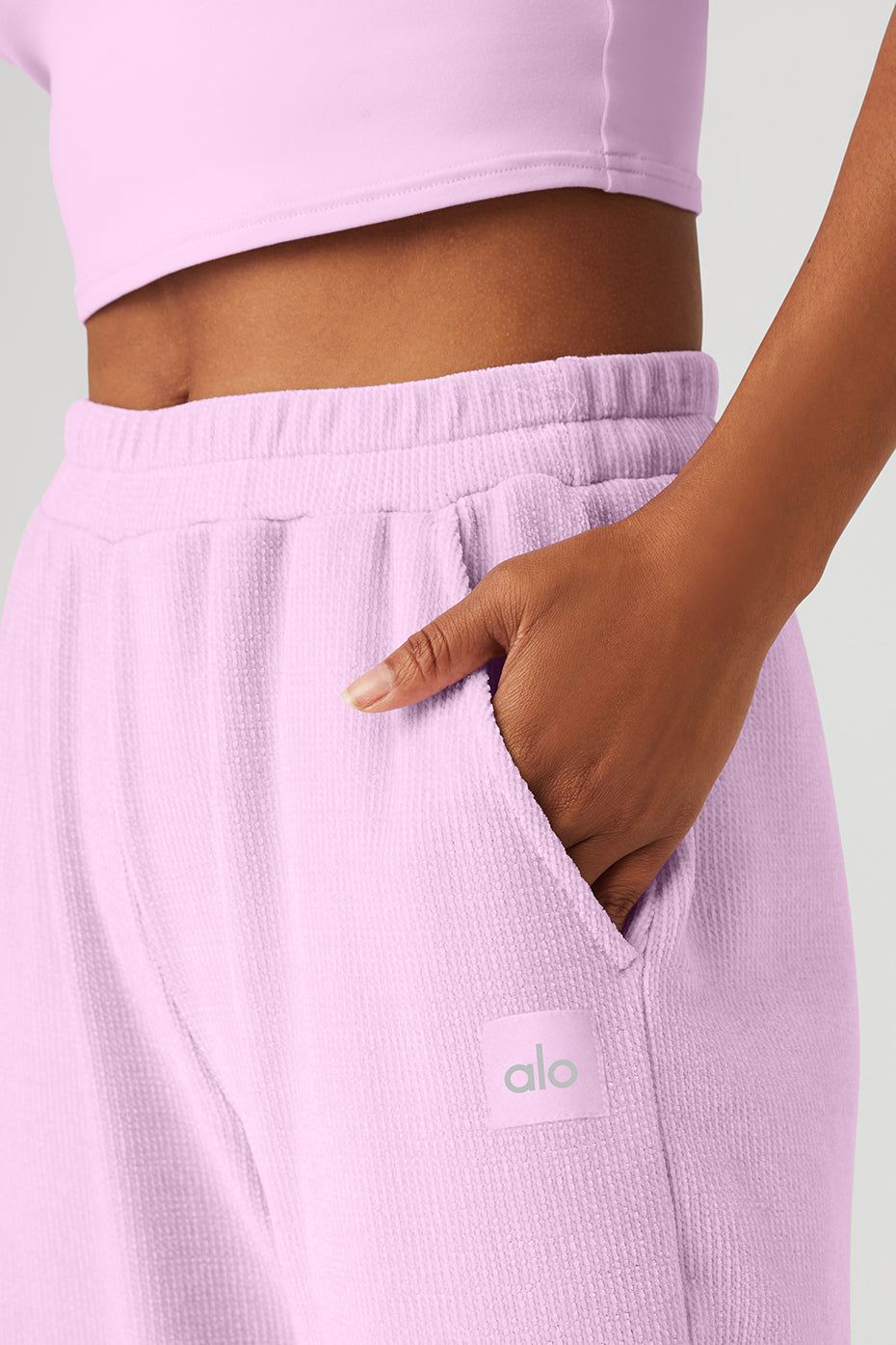 Chenille High-Waist Wide Leg Chalet Pant - Sugarplum Pink sold by Alo Yoga product image thumbnail 4