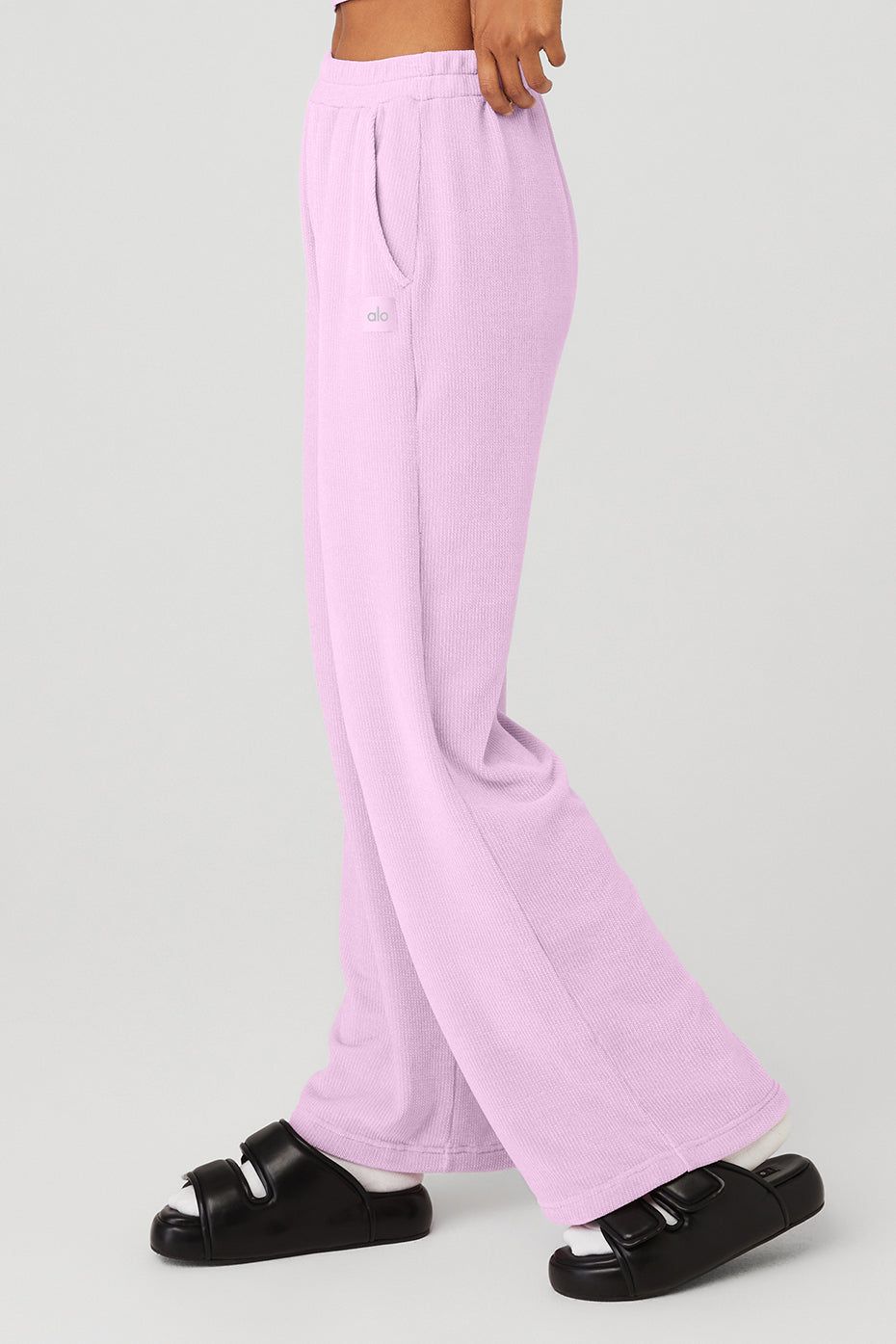 Chenille High-Waist Wide Leg Chalet Pant - Sugarplum Pink sold by Alo Yoga product image thumbnail 3