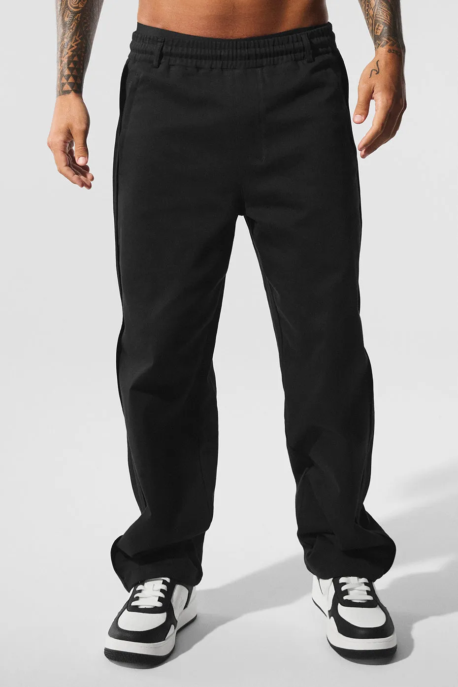 Edition Sueded Straight Leg Pant - Black sold by Alo Yoga