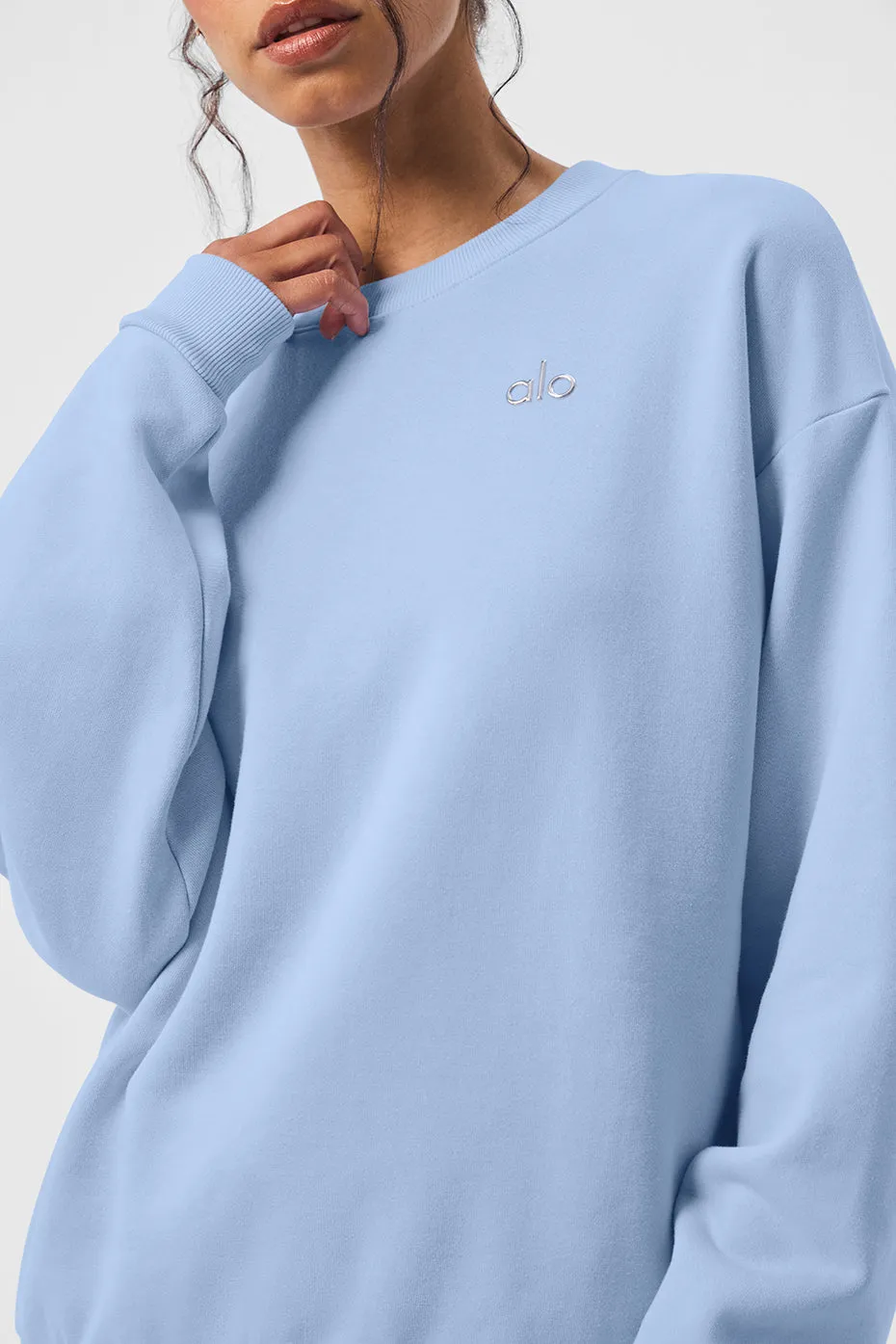 Accolade Crew Neck Pullover - Seashell Blue sold by Alo Yoga product image thumbnail 5