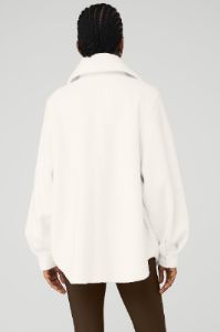 Micro Sherpa Envy Shacket - Ivory sold by Alo Yoga
