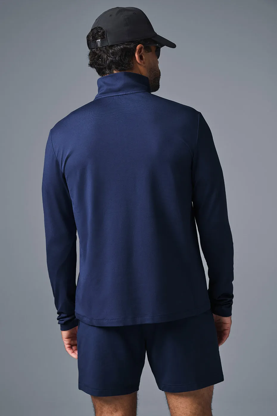 Conquer 1/4 Zip Reform Long Sleeve - Navy sold by Alo Yoga product image thumbnail 2