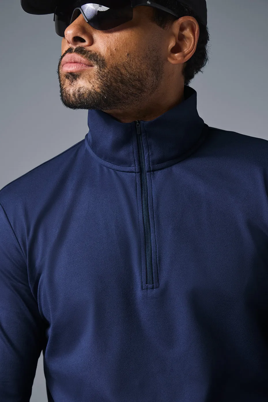 Conquer 1/4 Zip Reform Long Sleeve - Navy sold by Alo Yoga product image thumbnail 5