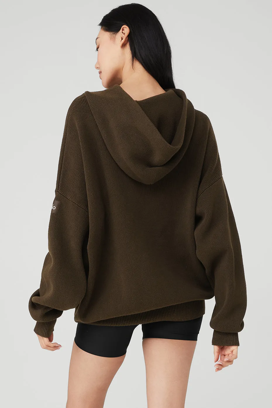 Scholar Hooded Sweater - Espresso sold by Alo Yoga product image thumbnail 2