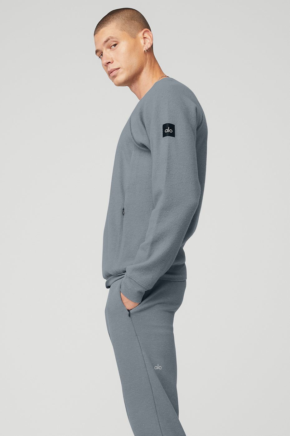 Triumph Crew Neck Sweatshirt - Steel Blue sold by Alo Yoga product image thumbnail 3