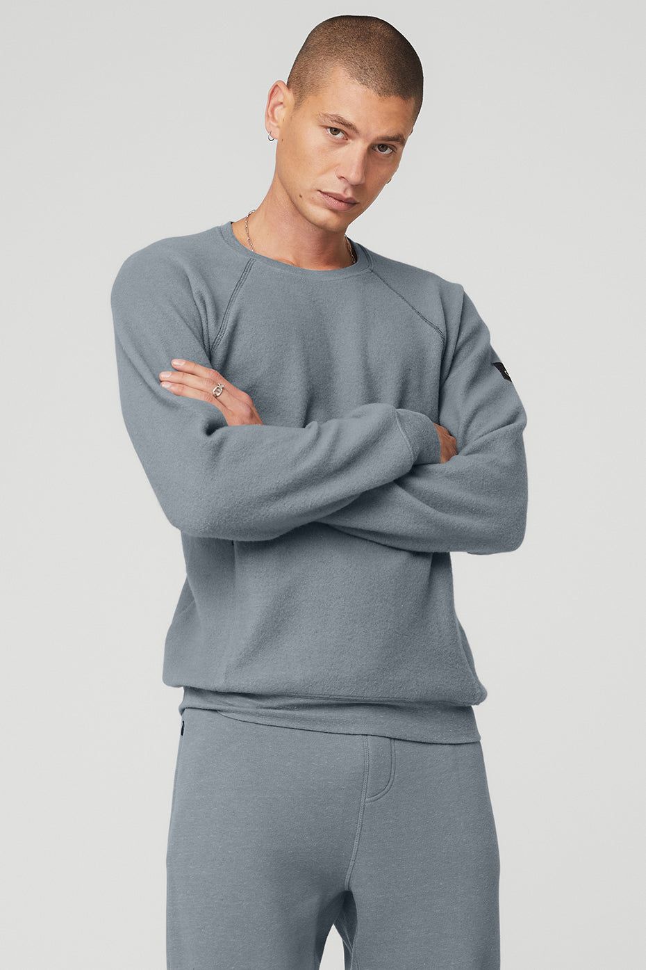 Triumph Crew Neck Sweatshirt - Steel Blue sold by Alo Yoga