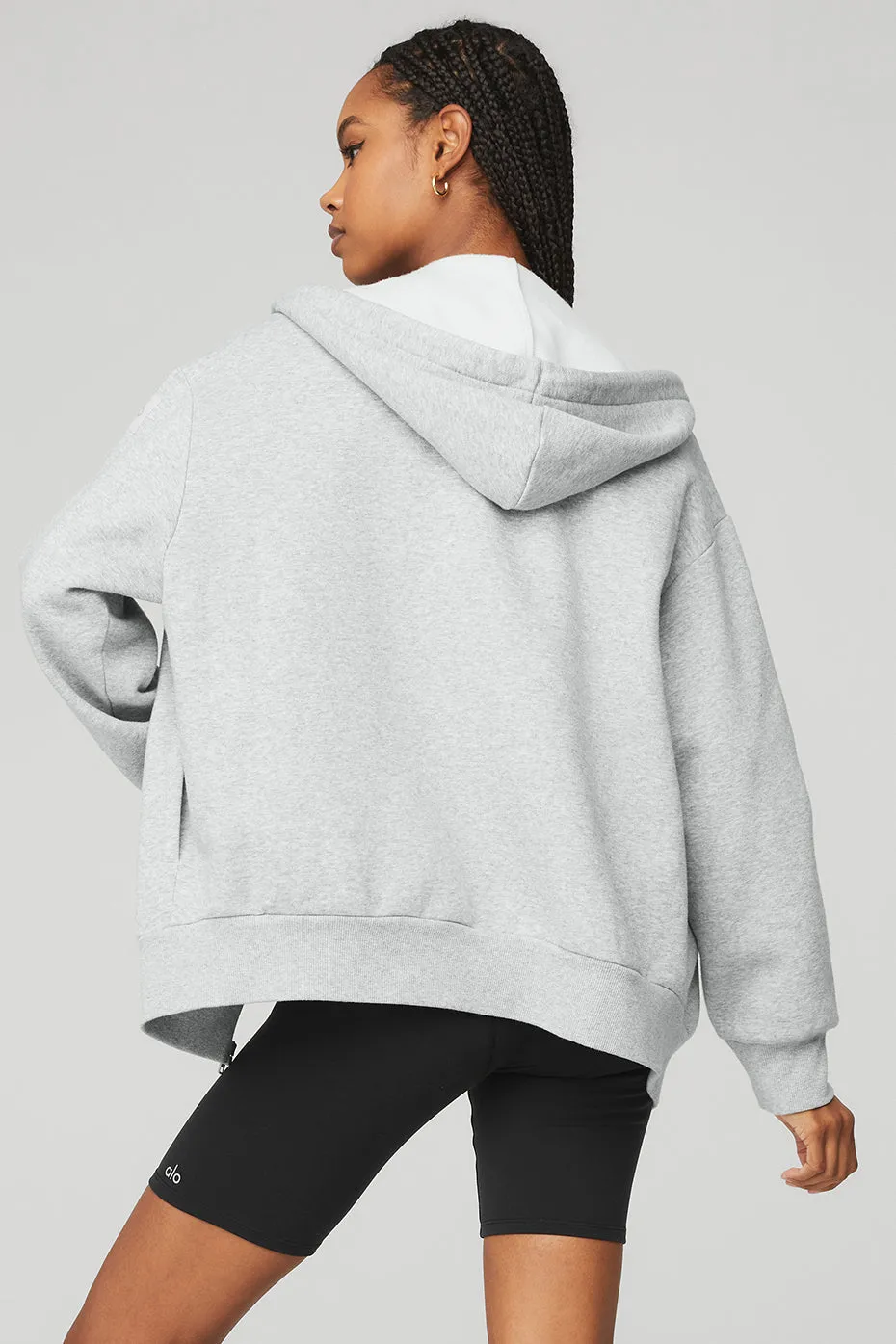 Everyday Full Zip Hoodie - Athletic Heather Grey sold by Alo Yoga product image thumbnail 2