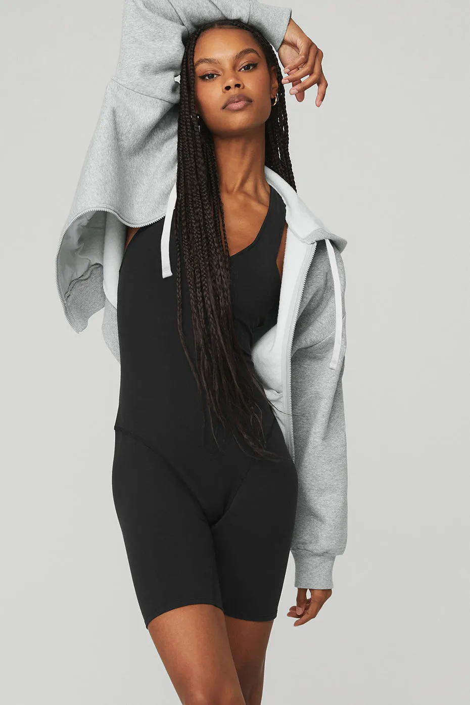 Everyday Full Zip Hoodie - Athletic Heather Grey sold by Alo Yoga