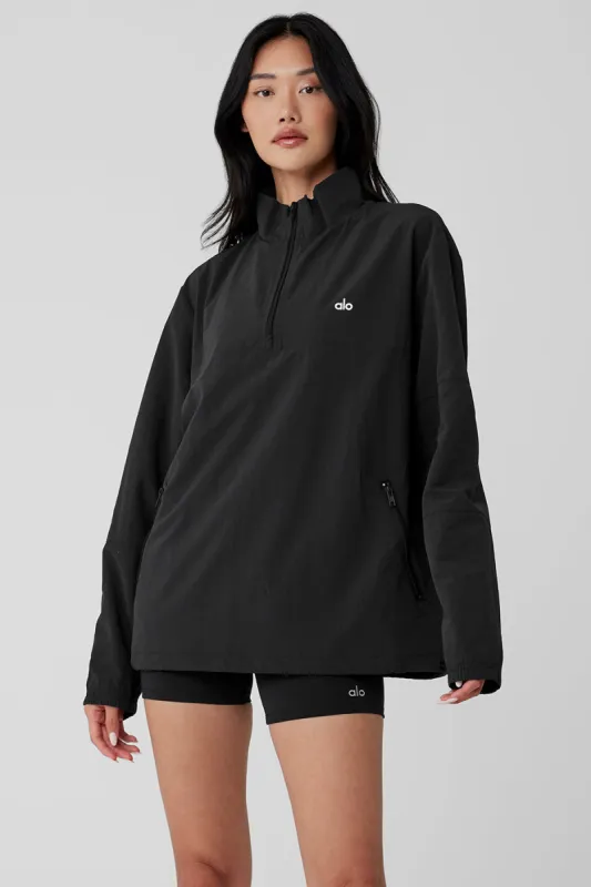 Takeaway Track Pullover - Black sold by Alo Yoga