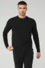 Micro Waffle Fast Break Long Sleeve Tee - Black sold by Alo Yoga