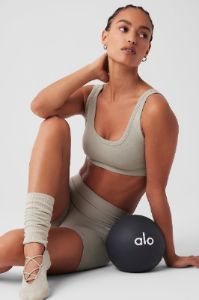 Women's Strappy Siren Grip Sock - Limestone sold by Alo Yoga