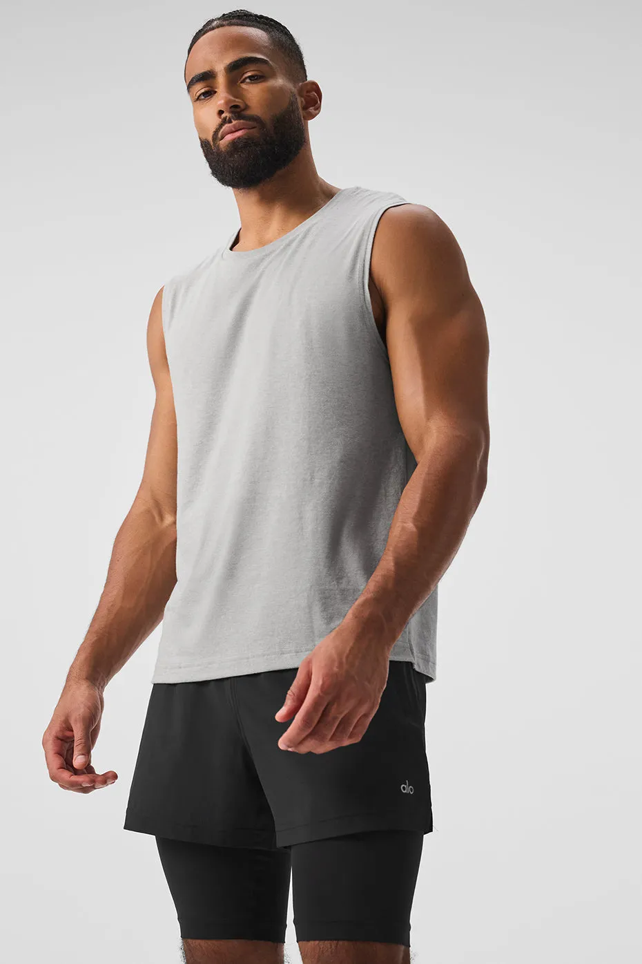 The Triumph Muscle Tank - Athletic Heather Grey sold by Alo Yoga product image thumbnail 3