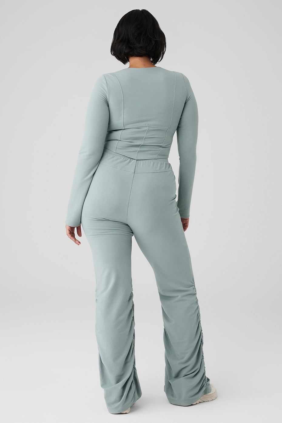 Soft Sculpt Long Sleeve & Ruched Soft Sculpt Pant Set - Cosmic Grey sold by Alo Yoga product image thumbnail 6