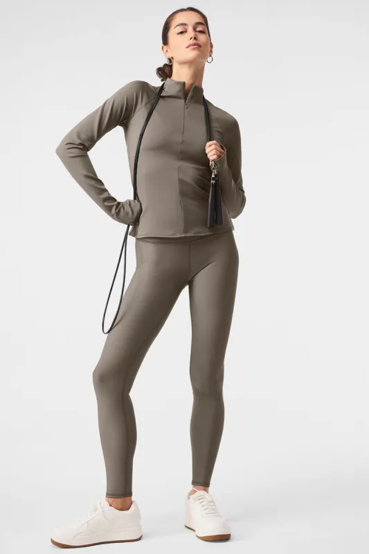 Alo Yoga☆ Airlift Winter Warm 1/4 Zip Long Sleeve グリーン Airlift Winter Warm 1/4 Zip Long Sleeve - Winter Ivy | Alo Yoga
