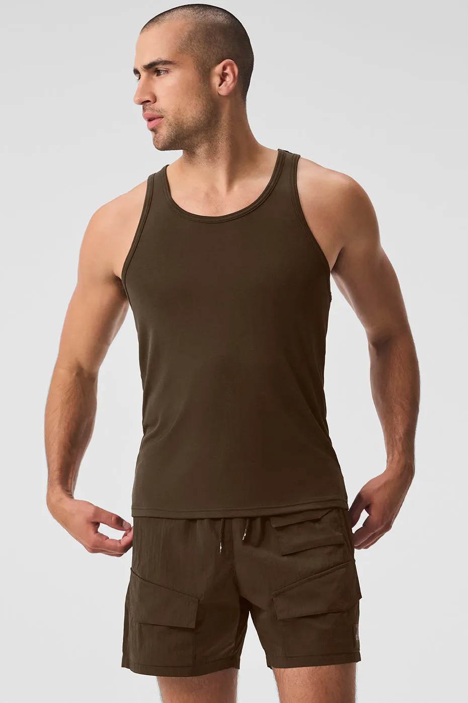 Everyday Modal Rib Tank - Espresso sold by Alo Yoga