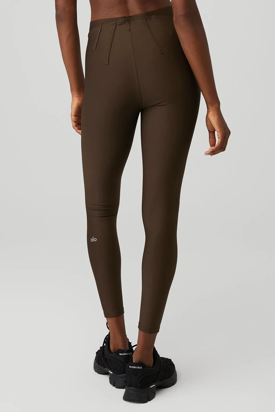 Airlift High-Waist 7/8 Corset Legging - Espresso sold by Alo Yoga product image thumbnail 2