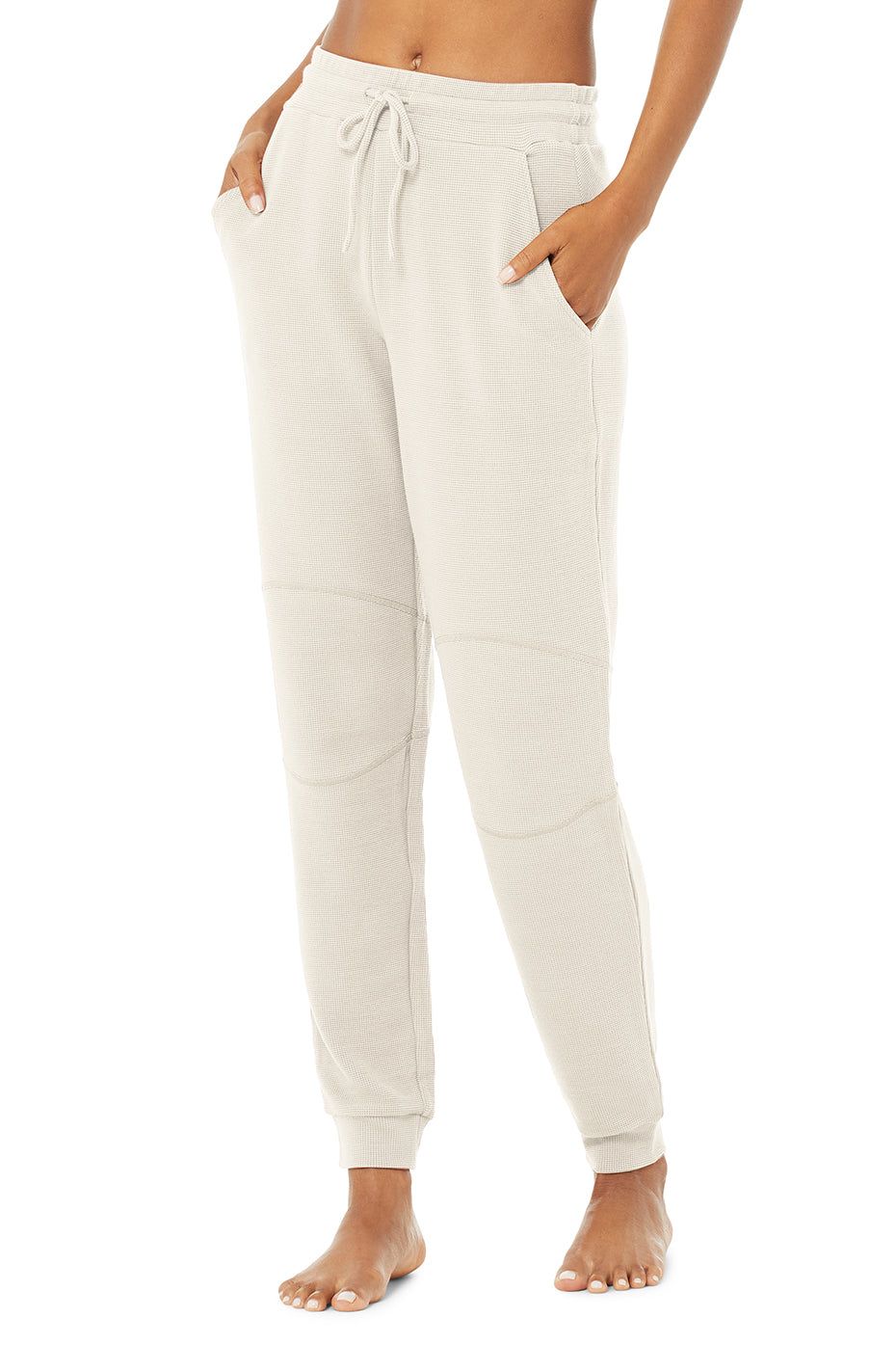 Micro Waffle Fireside Sweatpant - Bone sold by Alo Yoga