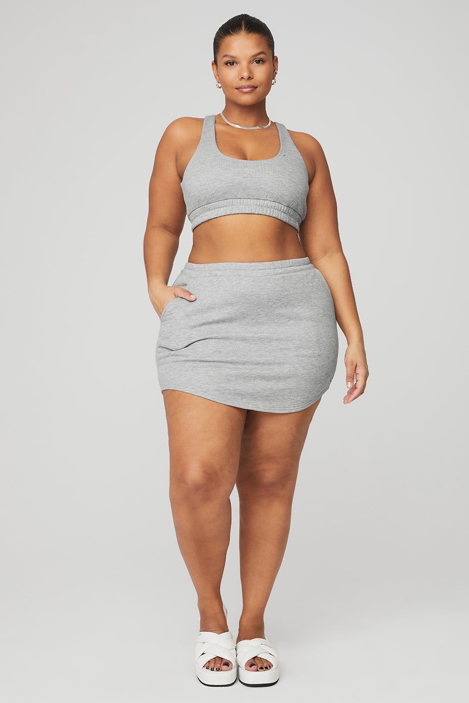 Scoop Neck Sweatshirt Bra & High-Waist Accolade Skirt sold by Alo Yoga product image thumbnail 12