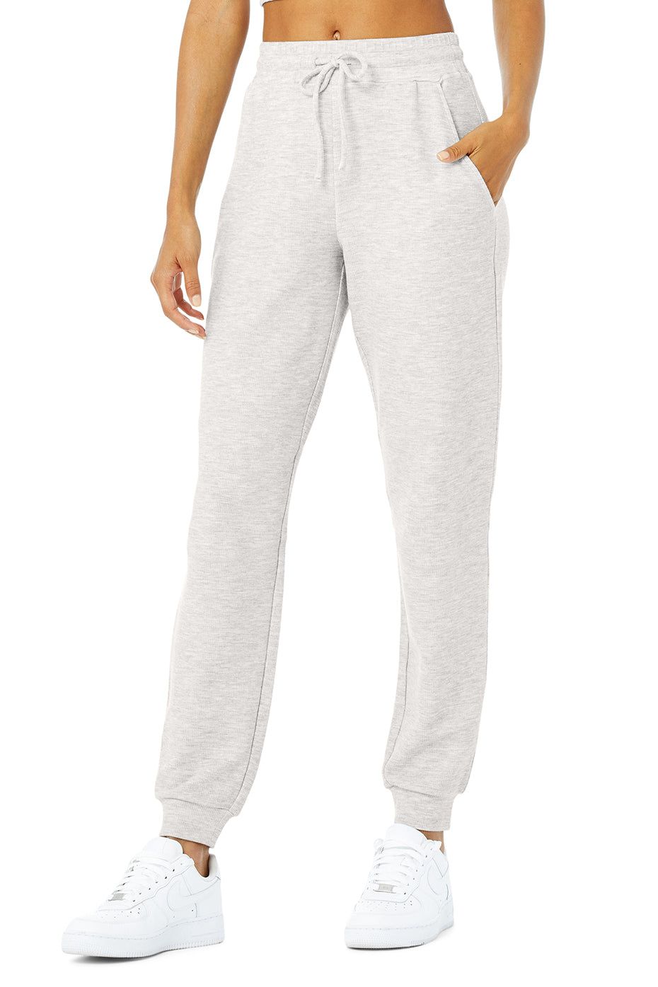 Micro Waffle Fireside Sweatpant - Dove Grey Heather sold by Alo Yoga