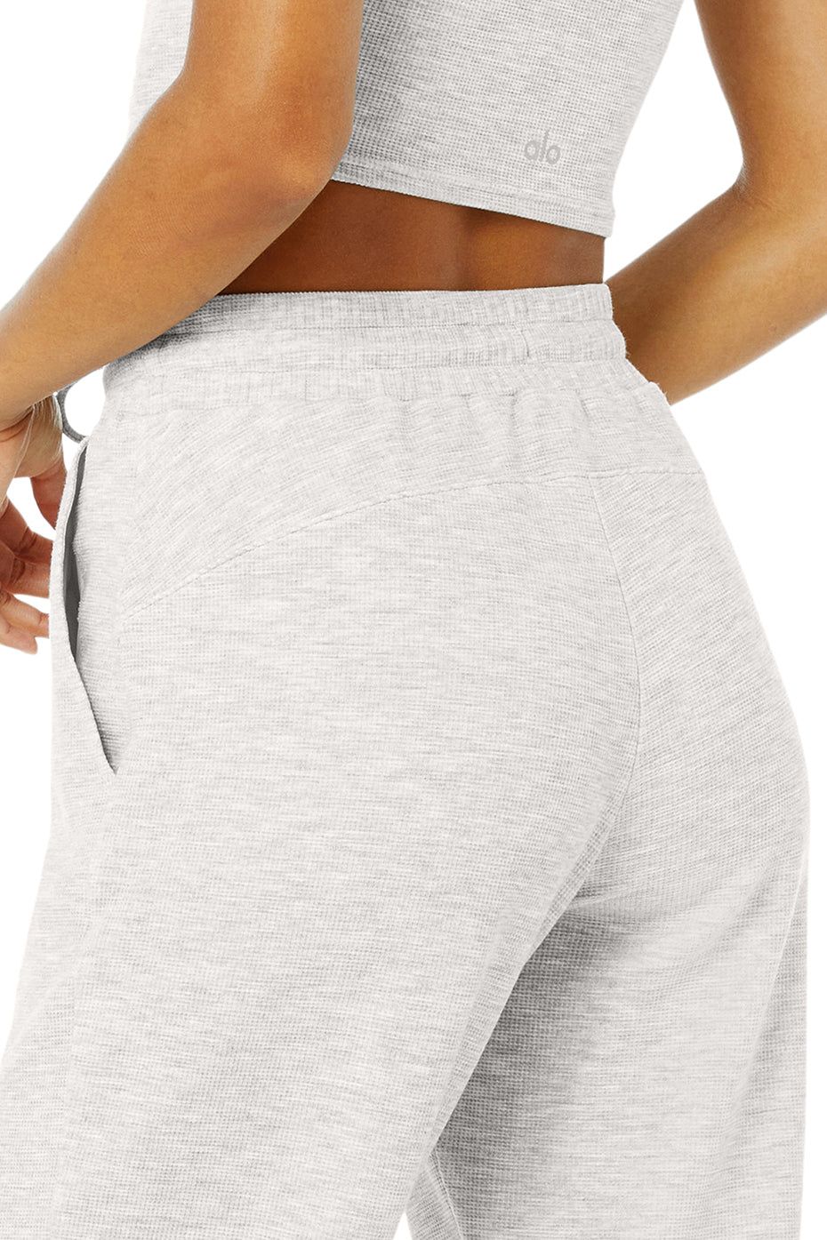 Micro Waffle Fireside Sweatpant - Dove Grey Heather sold by Alo Yoga product image thumbnail 5