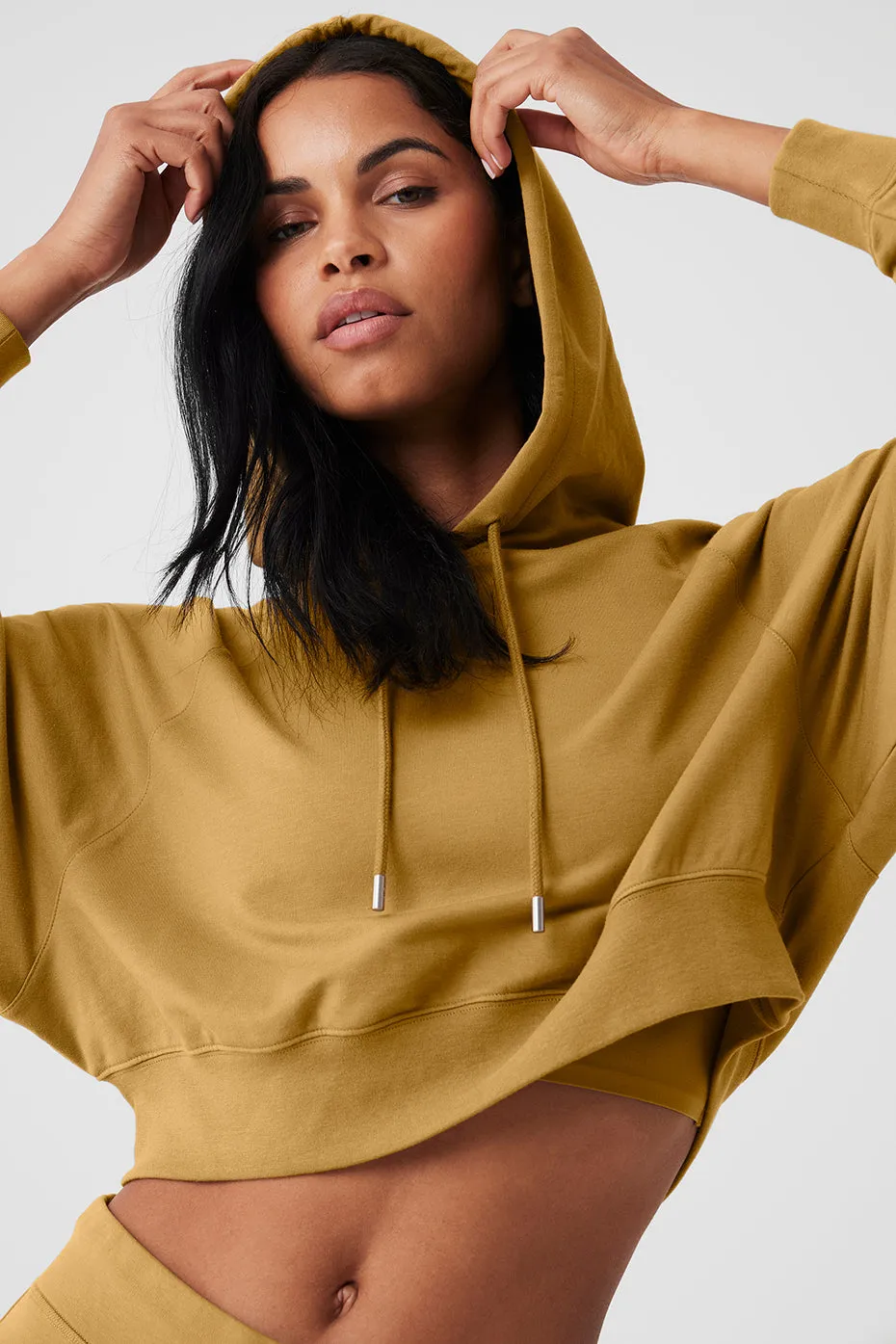 Cropped Double Take Hoodie - Golden Olive Branch sold by Alo Yoga product image thumbnail 4