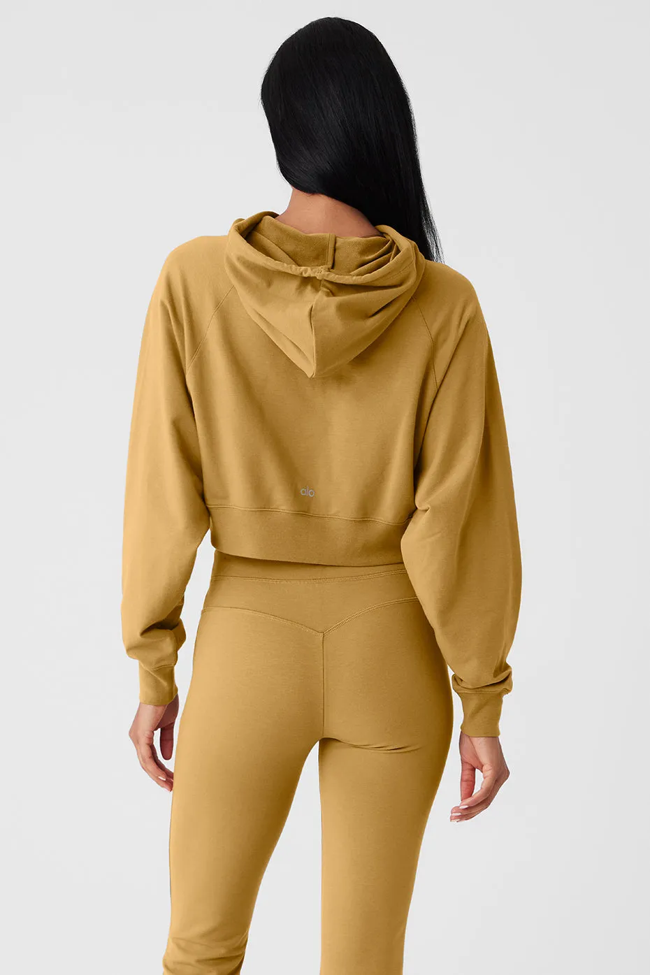 Cropped Double Take Hoodie - Golden Olive Branch sold by Alo Yoga product image thumbnail 2
