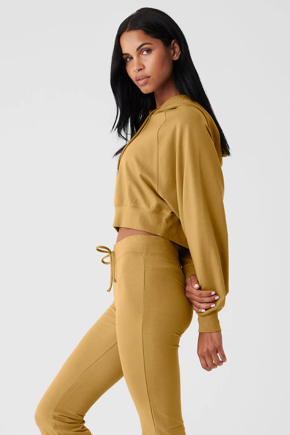 Cropped Double Take Hoodie - Golden Olive Branch sold by Alo Yoga product image thumbnail 3
