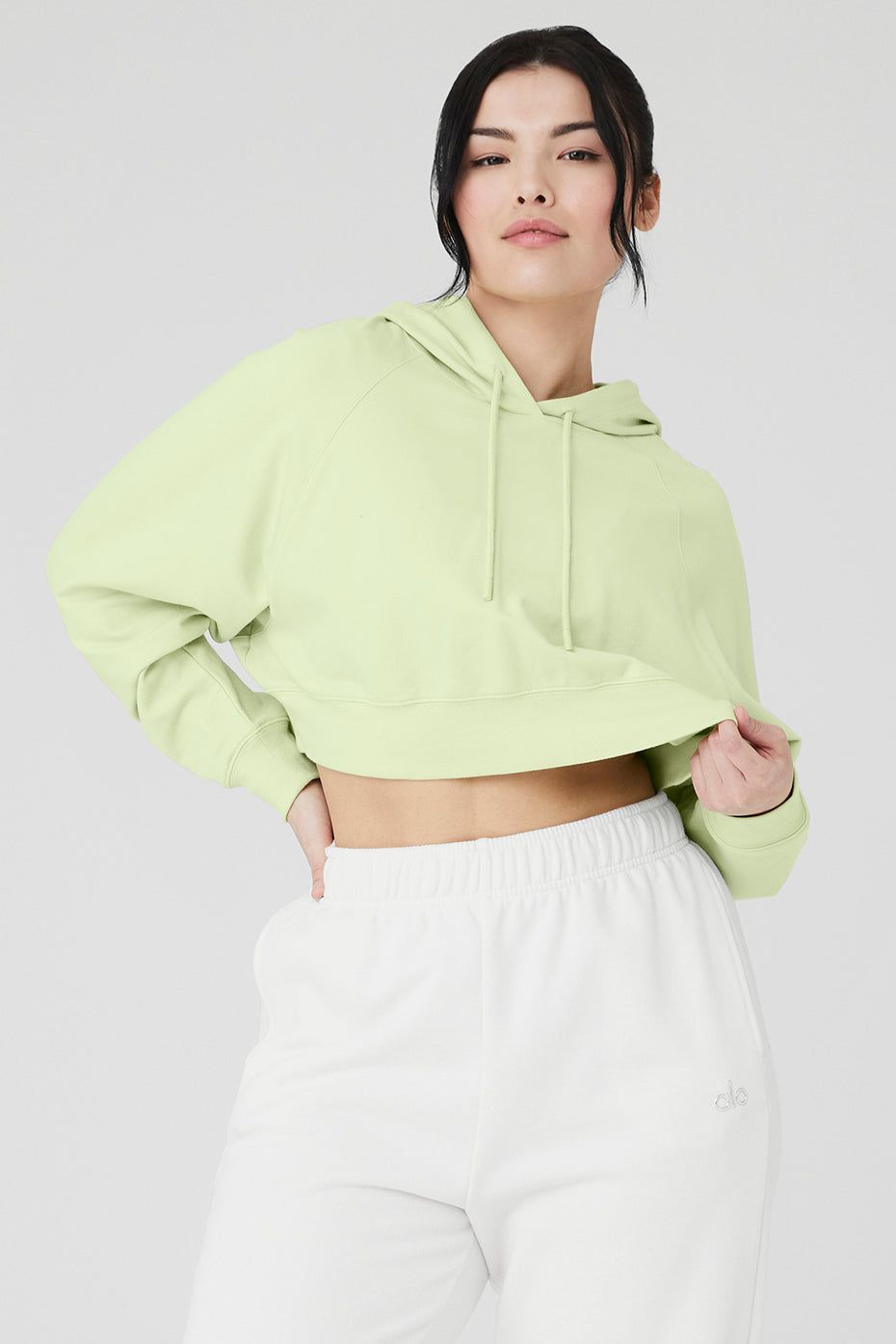 Cropped Double Take Hoodie - Iced Green Tea sold by Alo Yoga product image thumbnail 5