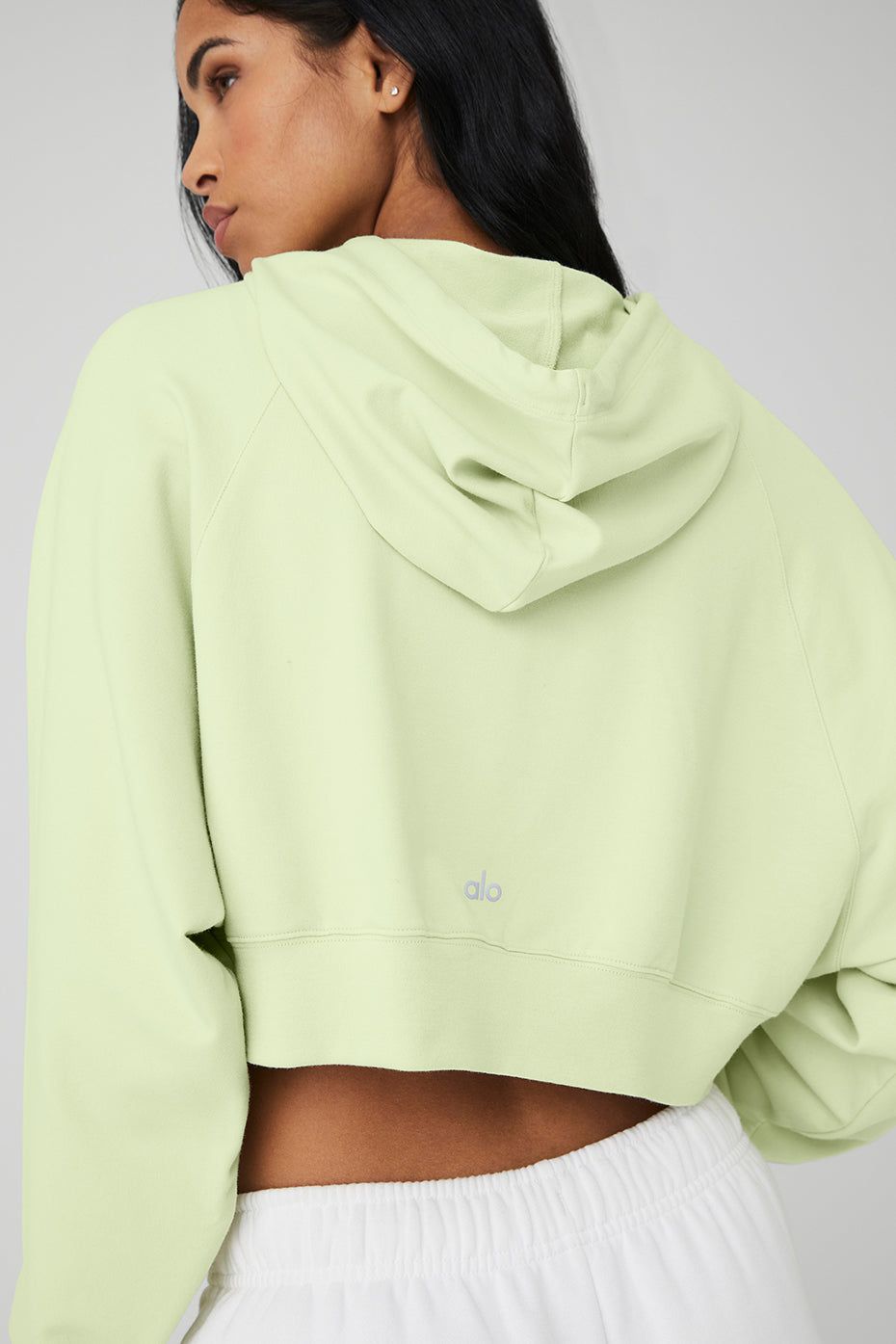 Cropped Double Take Hoodie - Iced Green Tea sold by Alo Yoga product image thumbnail 4