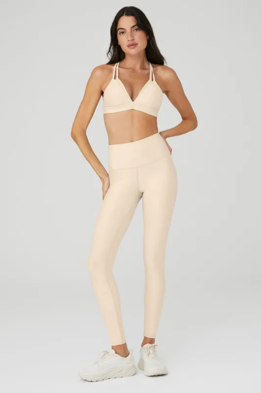 Airlift Layer Up Bra & 7/8 High-Waist Airlift Legging Set - Macadamia sold by Alo Yoga