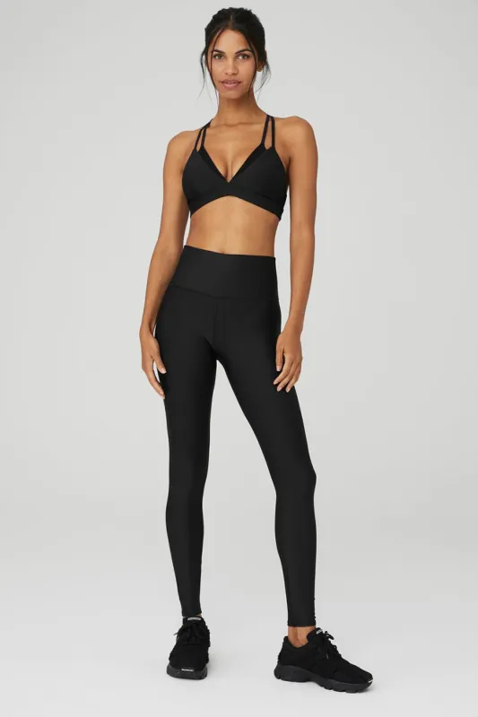 Airlift Layer Up Bra & High-Waist Airlift Legging Set - Black sold by Alo Yoga