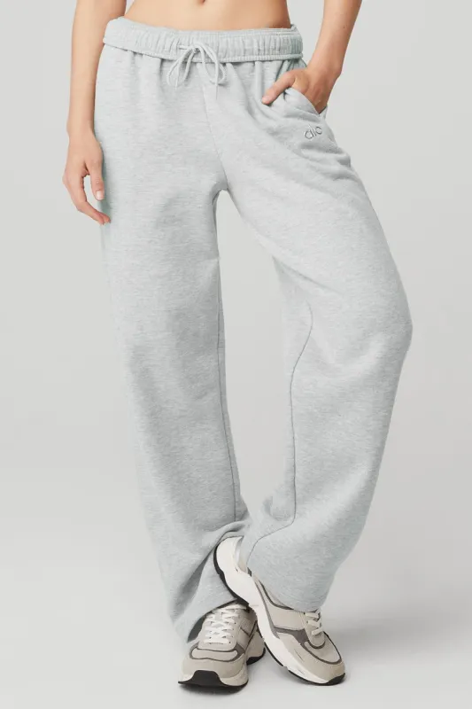 Accolade Straight Leg Sweatpant - Athletic Heather Grey sold by Alo Yoga