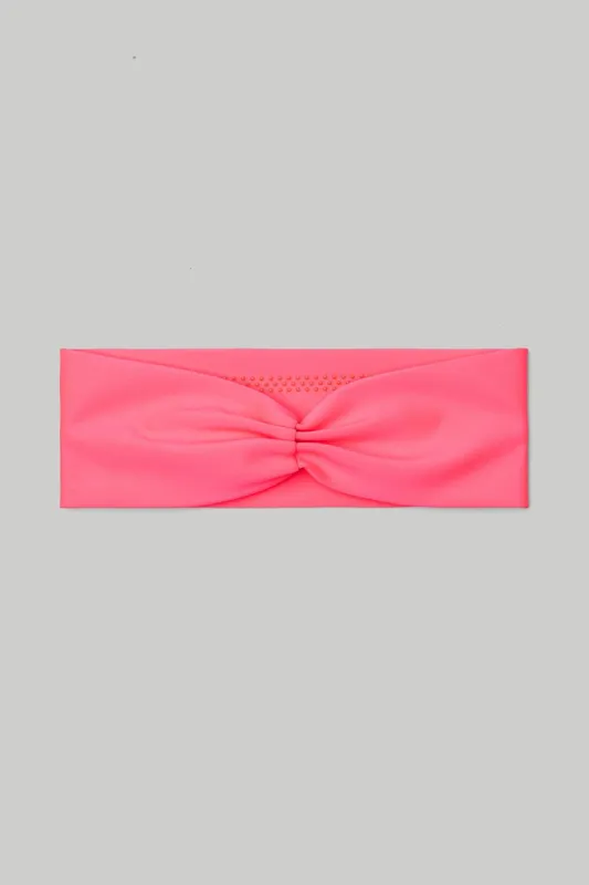 Airlift Headband - Fluorescent Pink Coral sold by Alo Yoga