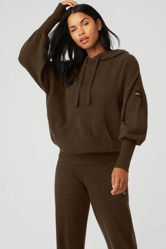 Cashmere Jet Set Hoodie - Espresso sold by Alo Yoga