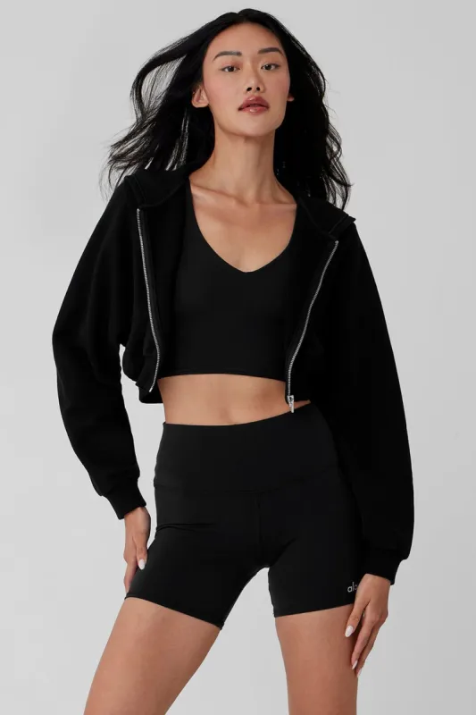 Breakaway Zip Up Hoodie - Black sold by Alo Yoga