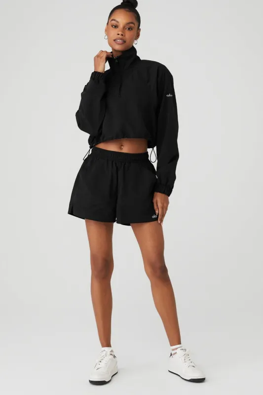 Cropped 1/4 Zip Alumni Pullover & Alumni Short Set sold by Alo Yoga