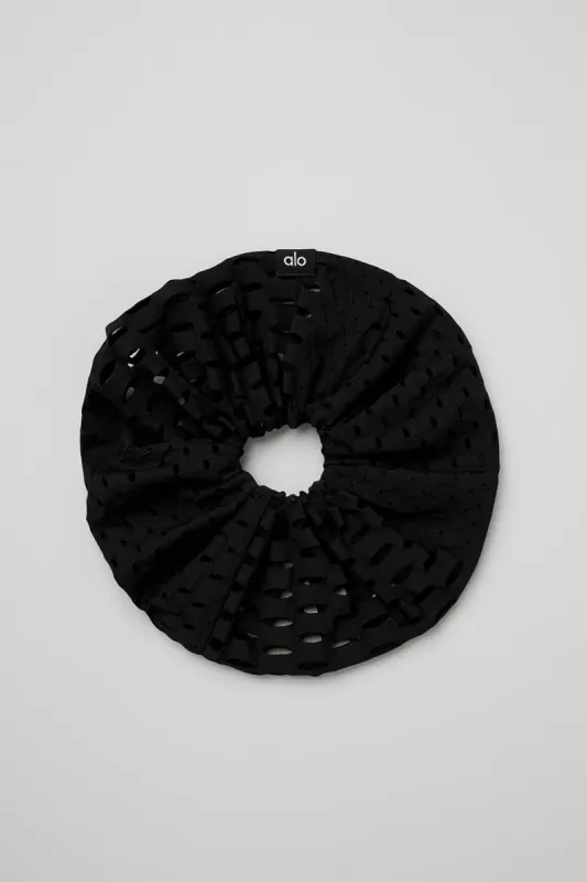 Mesh Haute Summer Scrunchie - Black sold by Alo Yoga