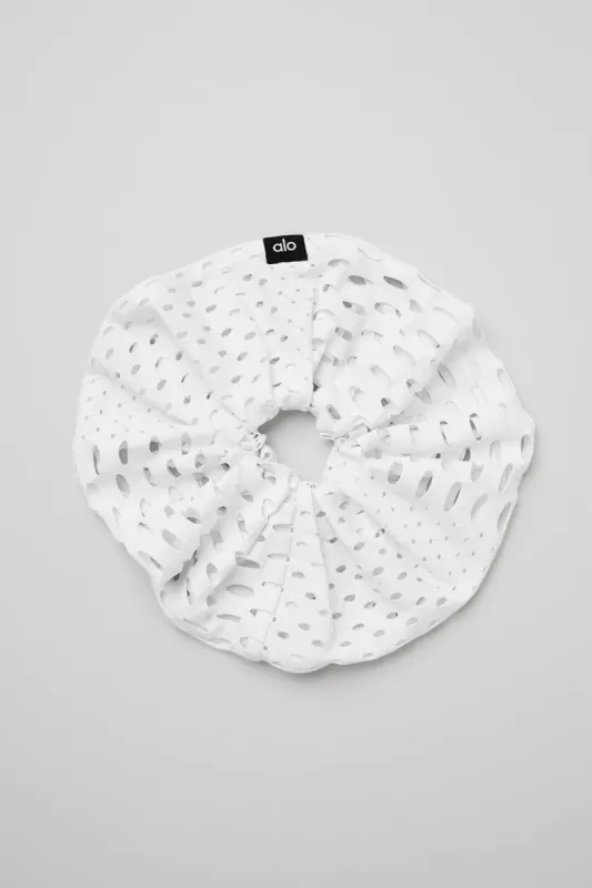 Mesh Haute Summer Scrunchie - White sold by Alo Yoga