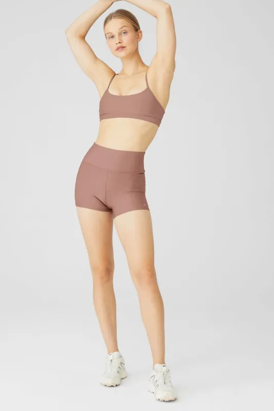 Airlift Intrigue Bra & 3" High-Waist Airlift Short Set - Smoky Quartz sold by Alo Yoga
