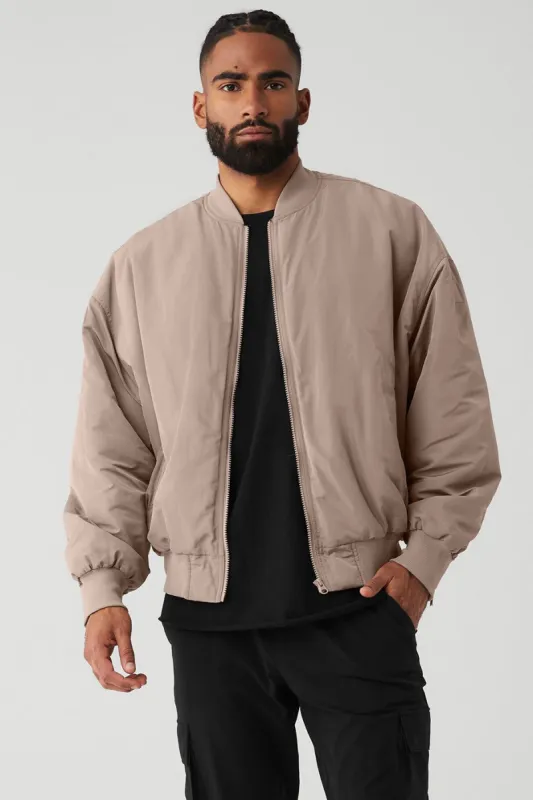 Alo Yoga Faux Fur Urbanite Bomber - Taupe/Ivory | Parallel Alo Yoga Faux Fur Urbanite Bomber - Taupe/Ivory | Parallel